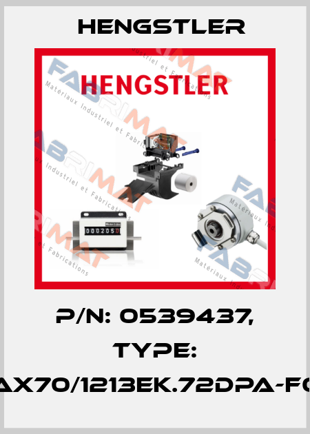 p/n: 0539437, Type: AX70/1213EK.72DPA-F0 Hengstler