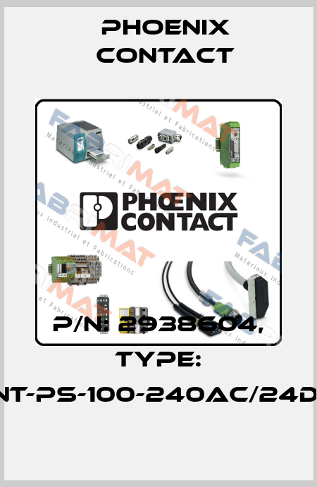P/N: 2938604, Type: QUINT-PS-100-240AC/24DC/10 Phoenix Contact