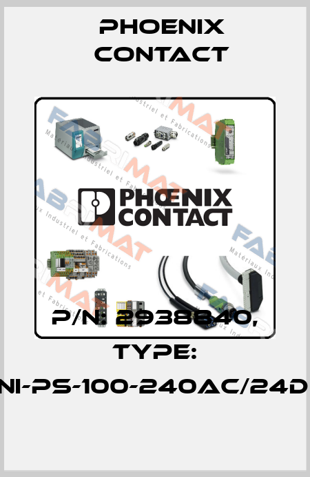 p/n: 2938840, Type: MINI-PS-100-240AC/24DC/1 Phoenix Contact
