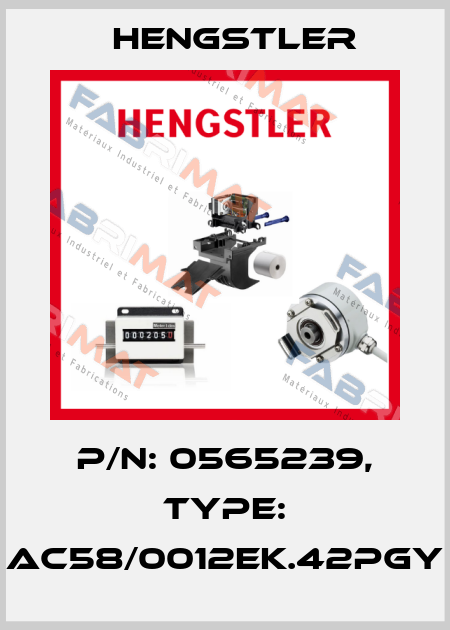 p/n: 0565239, Type: AC58/0012EK.42PGY Hengstler