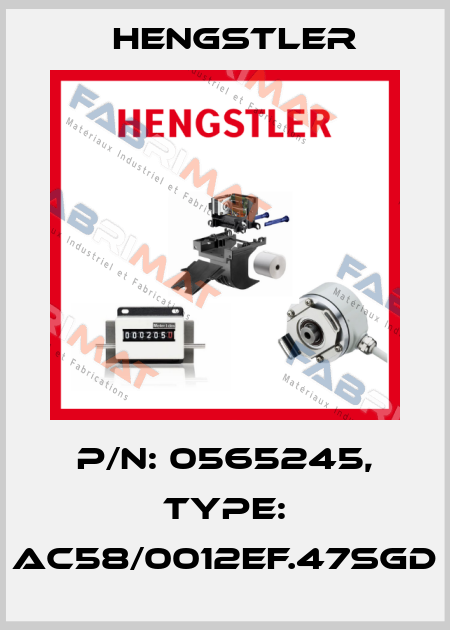 p/n: 0565245, Type: AC58/0012EF.47SGD Hengstler