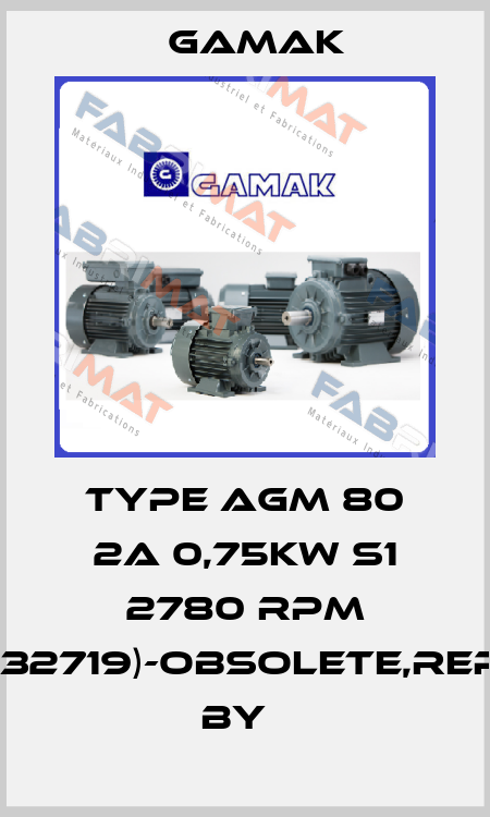 TYPE AGM 80 2A 0,75KW S1 2780 RPM (0408032719)-obsolete,replaced by   Gamak