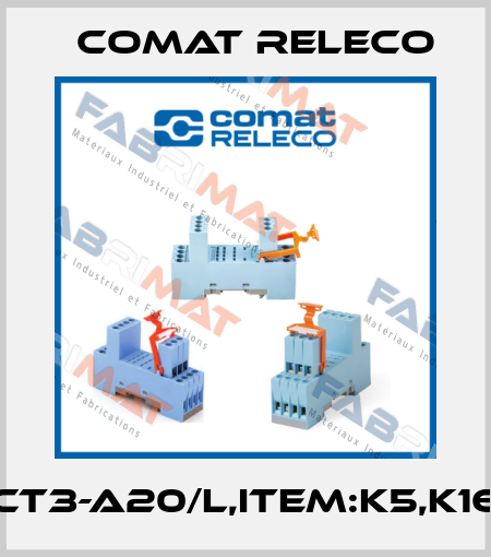 CT3-A20/L,Item:K5,K16 Comat Releco