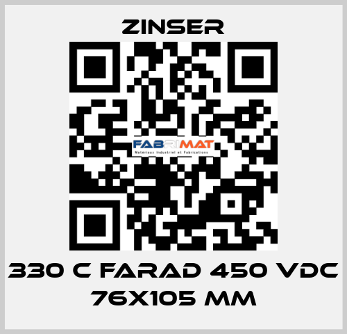 330 Ч FARAD 450 VDC 76X105 MM  Zinser