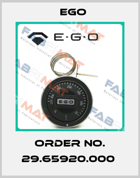 Order No. 29.65920.000  EGO