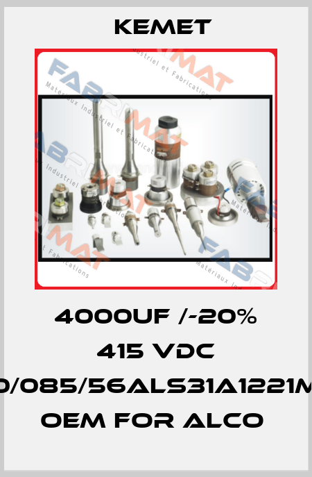 4000UF /-20% 415 VDC 40/085/56ALS31A1221MF, OEM for ALCO  Kemet