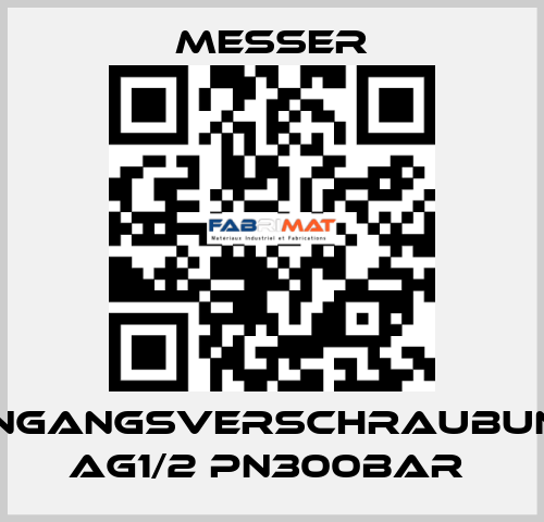 EINGANGSVERSCHRAUBUNG aG1/2 PN300bar  Messer