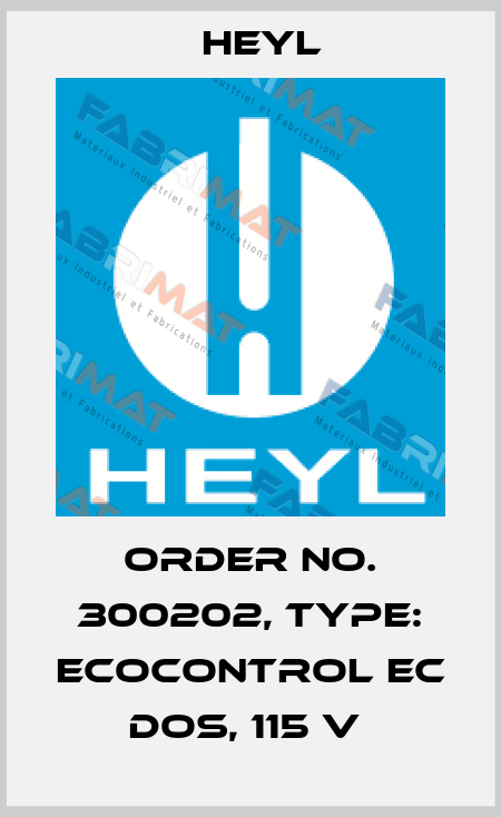 Order No. 300202, Type: EcoControl EC Dos, 115 V  Heyl