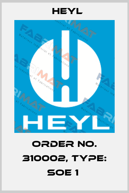 Order No. 310002, Type: SOE 1  Heyl