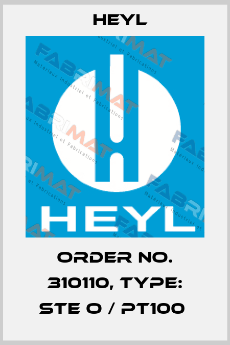 Order No. 310110, Type: STE O / PT100  Heyl