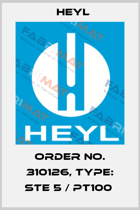 Order No. 310126, Type: STE 5 / PT100  Heyl