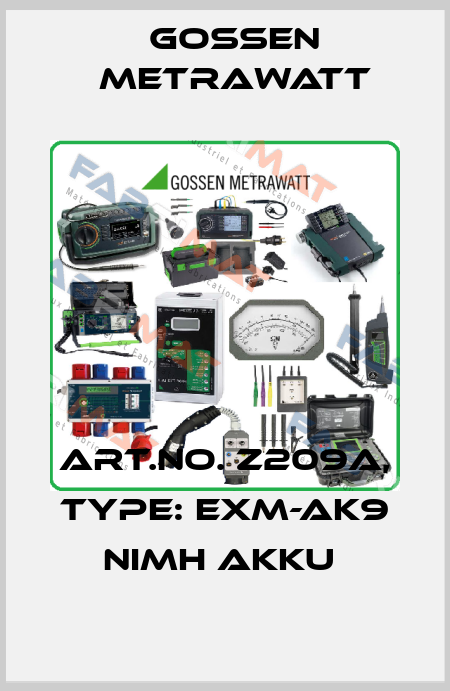 Art.No. Z209A, Type: EXM-AK9 NiMH Akku  Gossen Metrawatt
