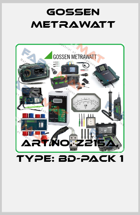 Art.No. Z215A, Type: BD-Pack 1  Gossen Metrawatt