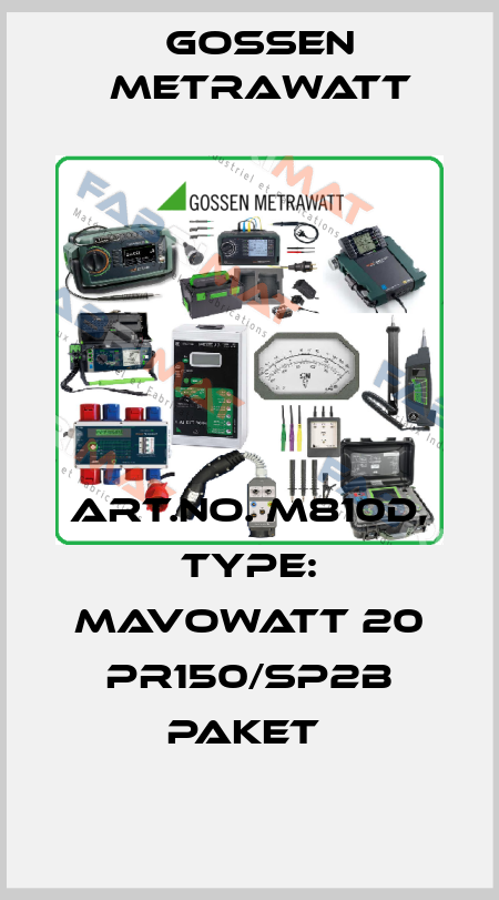 Art.No. M810D, Type: MAVOWATT 20 PR150/SP2B Paket  Gossen Metrawatt