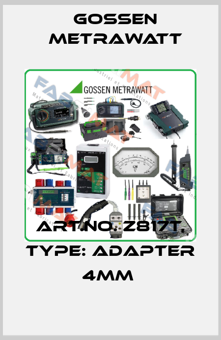 Art.No. Z817T, Type: Adapter 4mm  Gossen Metrawatt