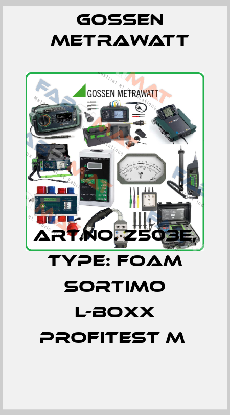Art.No. Z503E, Type: Foam SORTIMO L-BOXX Profitest M  Gossen Metrawatt