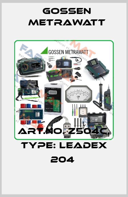 Art.No. Z504C, Type: Leadex 204  Gossen Metrawatt