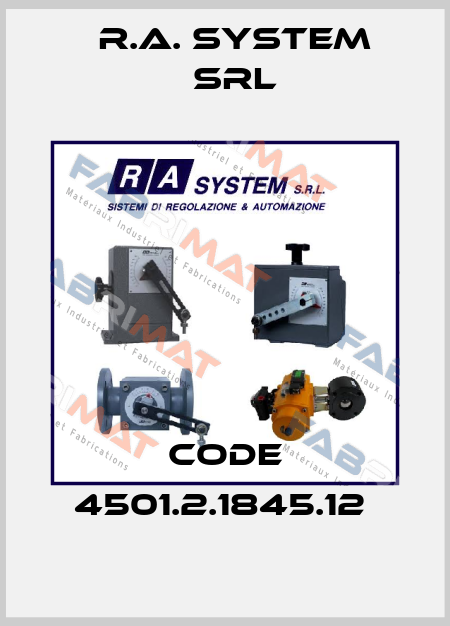 code 4501.2.1845.12  R.A. System Srl