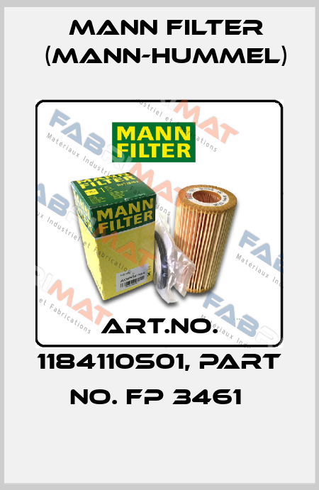 Art.No. 1184110S01, Part No. FP 3461  Mann Filter (Mann-Hummel)