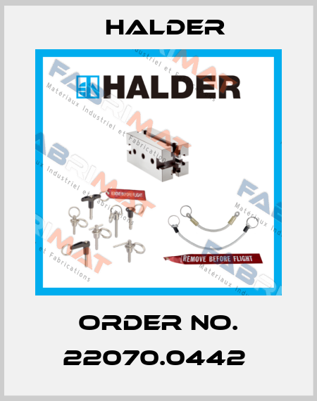 Order No. 22070.0442  Halder