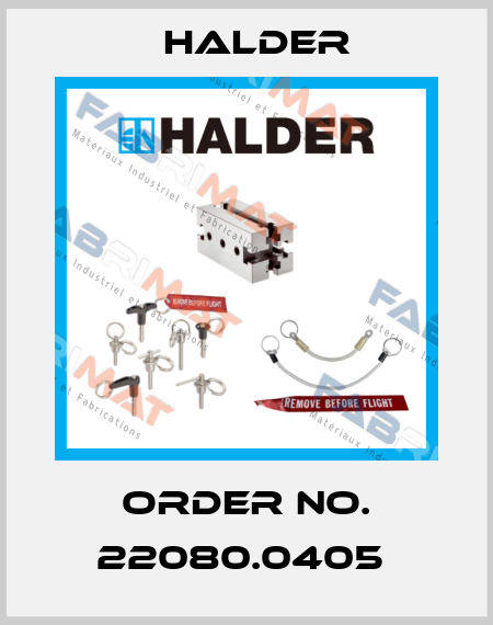 Order No. 22080.0405  Halder
