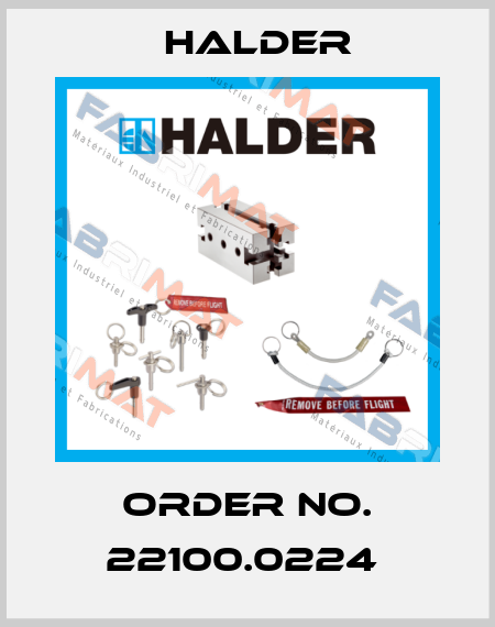 Order No. 22100.0224  Halder