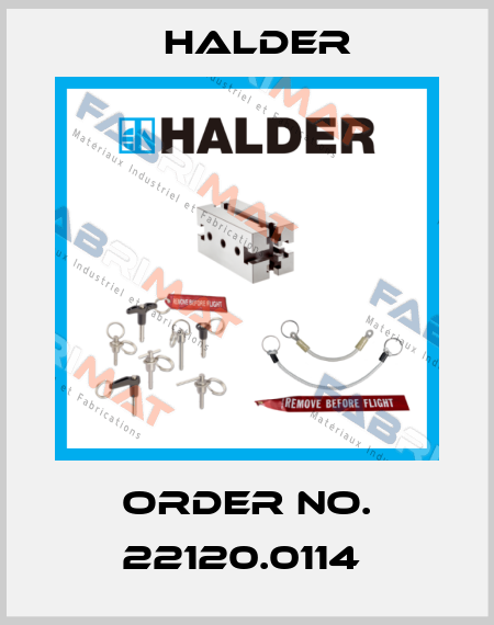 Order No. 22120.0114  Halder