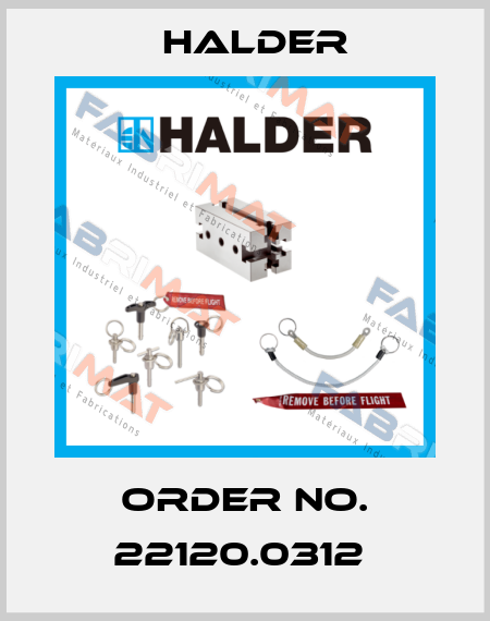 Order No. 22120.0312  Halder