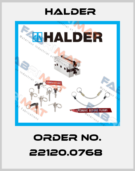 Order No. 22120.0768  Halder