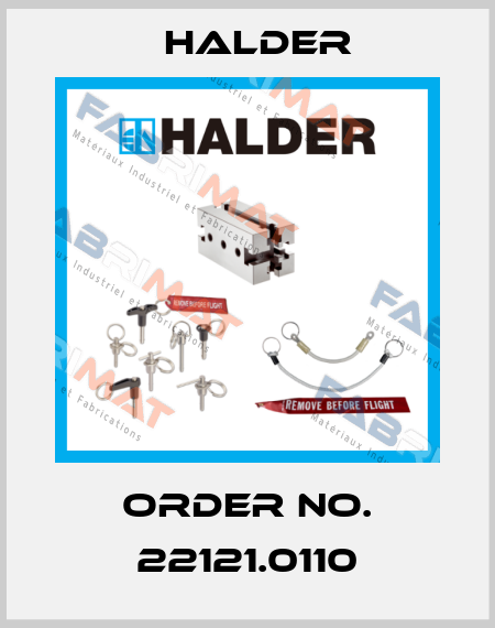 Order No. 22121.0110 Halder
