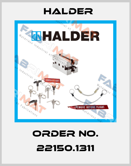 Order No. 22150.1311 Halder