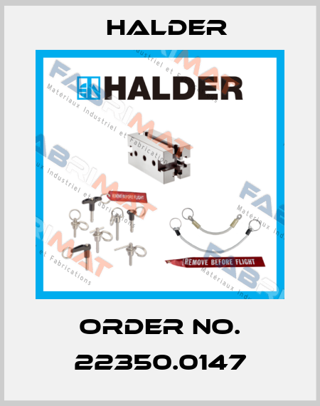 Order No. 22350.0147 Halder