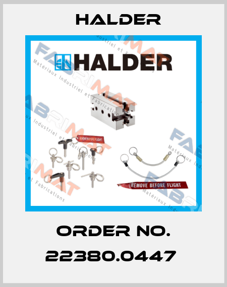 Order No. 22380.0447  Halder