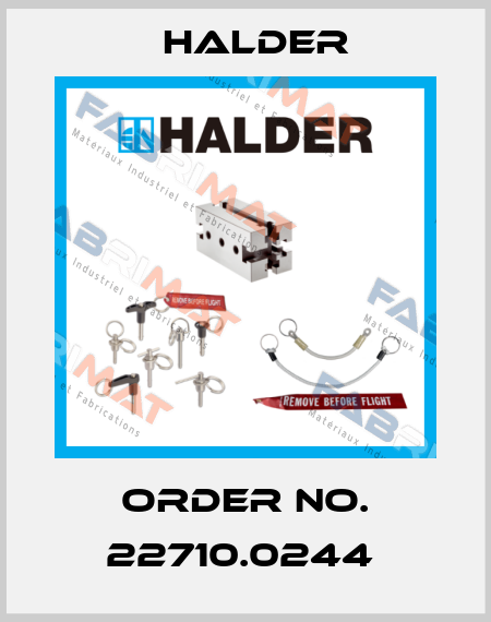 Order No. 22710.0244  Halder
