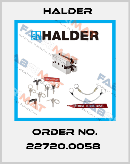 Order No. 22720.0058  Halder