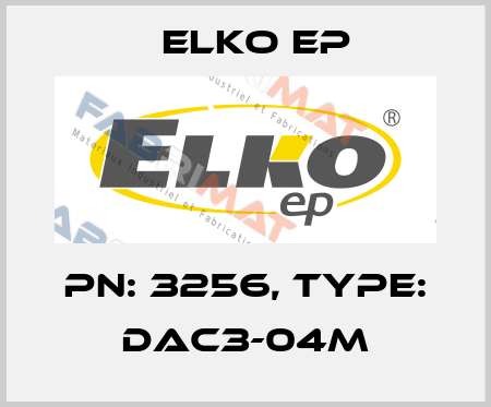 PN: 3256, Type: DAC3-04M Elko EP