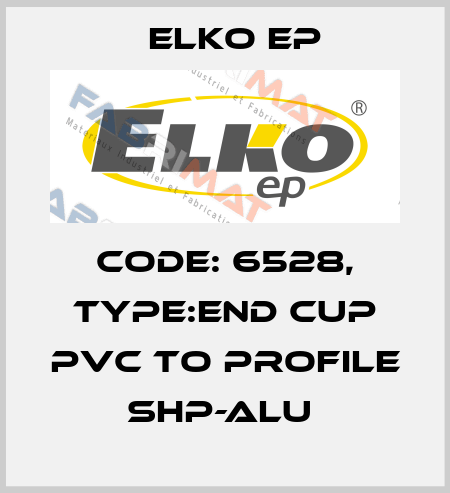Code: 6528, Type:End Cup PVC to profile SHP-ALU  Elko EP