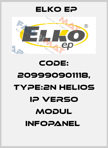 Code: 209990901118, Type:2N Helios IP Verso modul infopanel  Elko EP