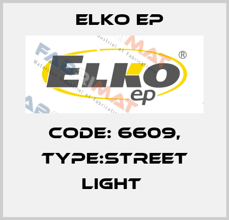 Code: 6609, Type:Street Light  Elko EP