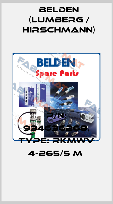 P/N: 934636268, Type: RKMWV 4-265/5 M  Belden (Lumberg / Hirschmann)