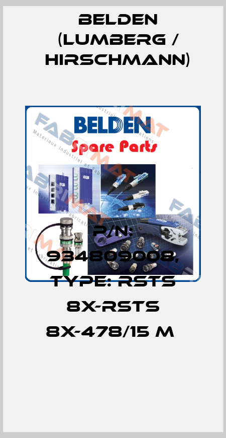 P/N: 934809008, Type: RSTS 8X-RSTS 8X-478/15 M  Belden (Lumberg / Hirschmann)