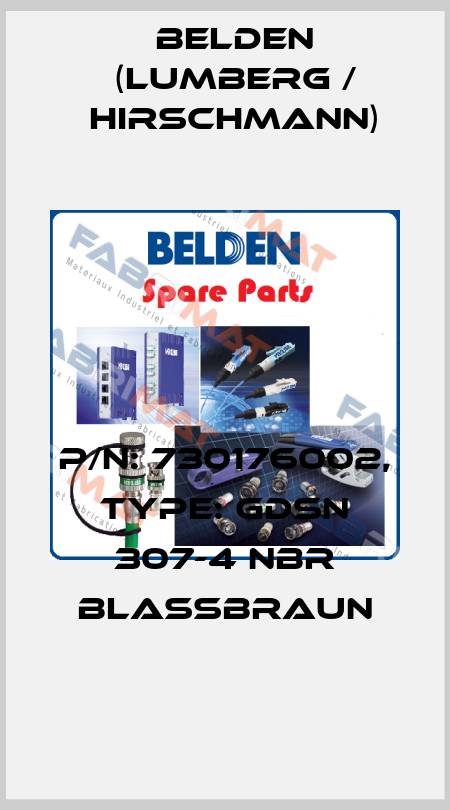 P/N: 730176002, Type: GDSN 307-4 NBR blassbraun Belden (Lumberg / Hirschmann)