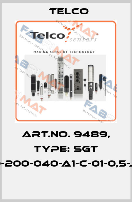 Art.No. 9489, Type: SGT 10-200-040-A1-C-01-0,5-J5  Telco