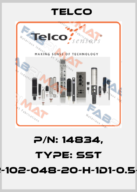 p/n: 14834, Type: SST 02-102-048-20-H-1D1-0.5-J5 Telco