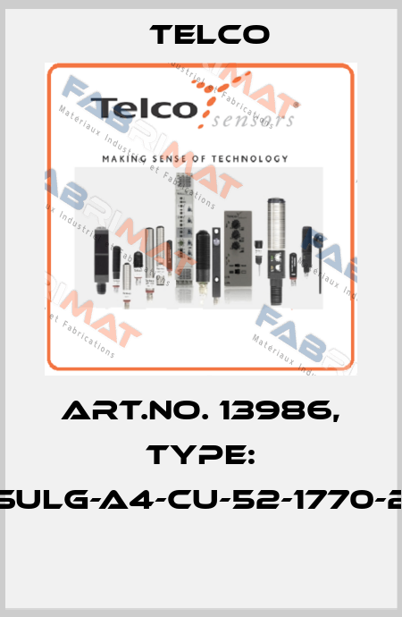 Art.No. 13986, Type: SULG-A4-CU-52-1770-2  Telco