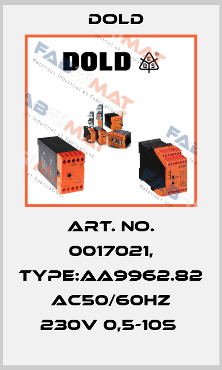 Art. No. 0017021, Type:AA9962.82 AC50/60HZ 230V 0,5-10S  Dold
