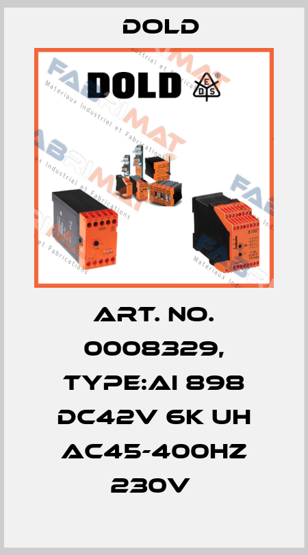 Art. No. 0008329, Type:AI 898 DC42V 6K UH AC45-400HZ 230V  Dold