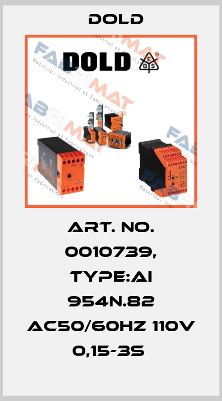 Art. No. 0010739, Type:AI 954N.82 AC50/60HZ 110V 0,15-3S  Dold