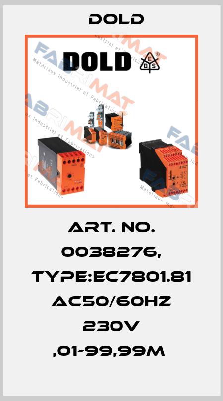 Art. No. 0038276, Type:EC7801.81 AC50/60HZ 230V ,01-99,99M  Dold