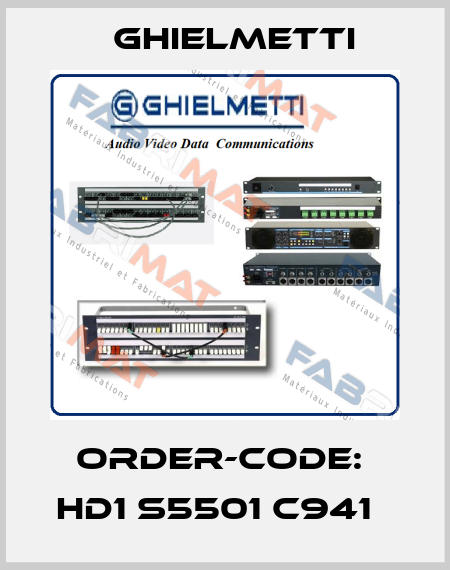 ORDER-CODE:  HD1 S5501 C941   Ghielmetti